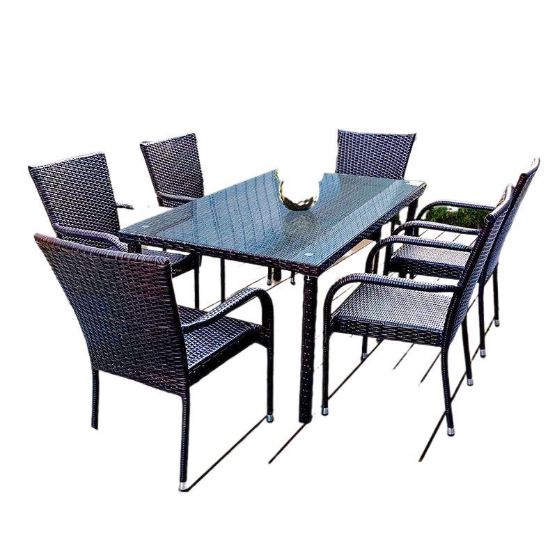 Outdoor Furniture Metal - Zestawy mebli rattanowych na zewnątrz, stół