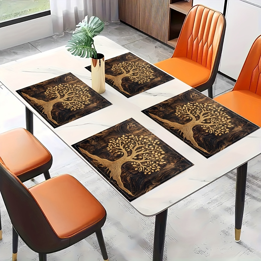 Outdoor Furniture Wood - Zestaw prostokątnych podkładek na stół w