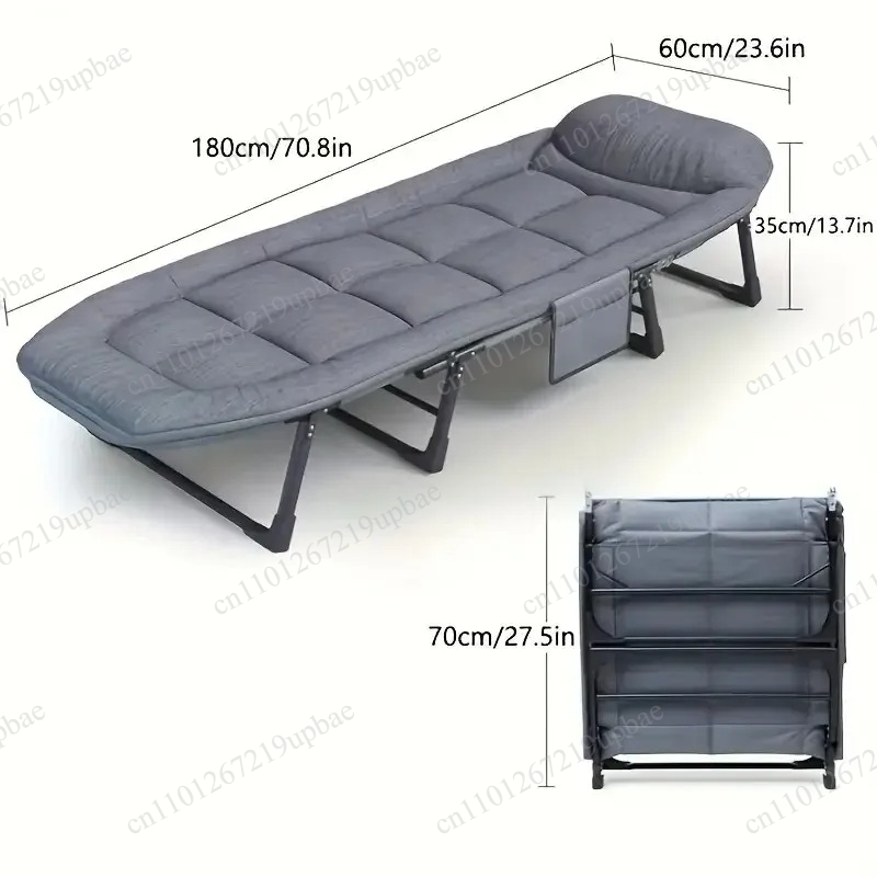 Outdoor Furniture Metal Chairs - Przenośne składane łóżko do spania, wytrzymałe