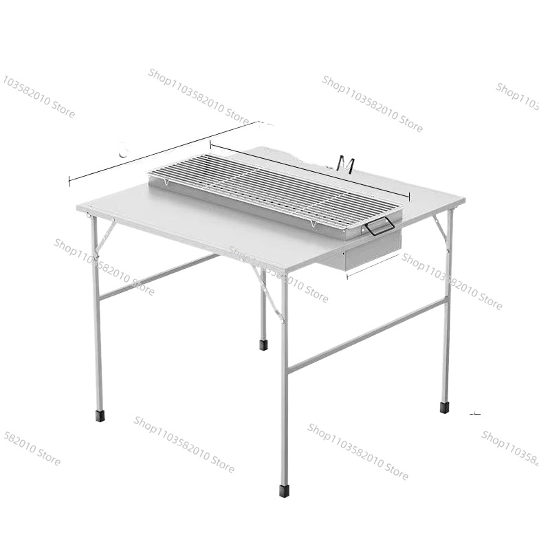 Outdoor Furniture Diy - Gruby, składany stół turystyczny, przenośny stół