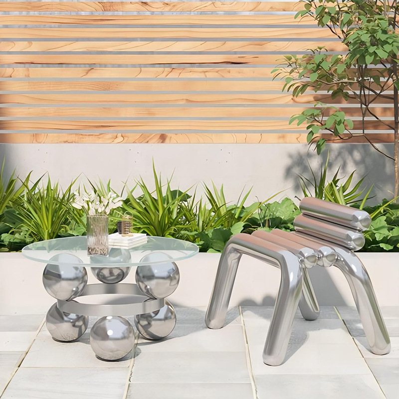 Krzesło ze stali nierdzewnej,  – Outdoor Furniture Metal Chairs recenzja i cena