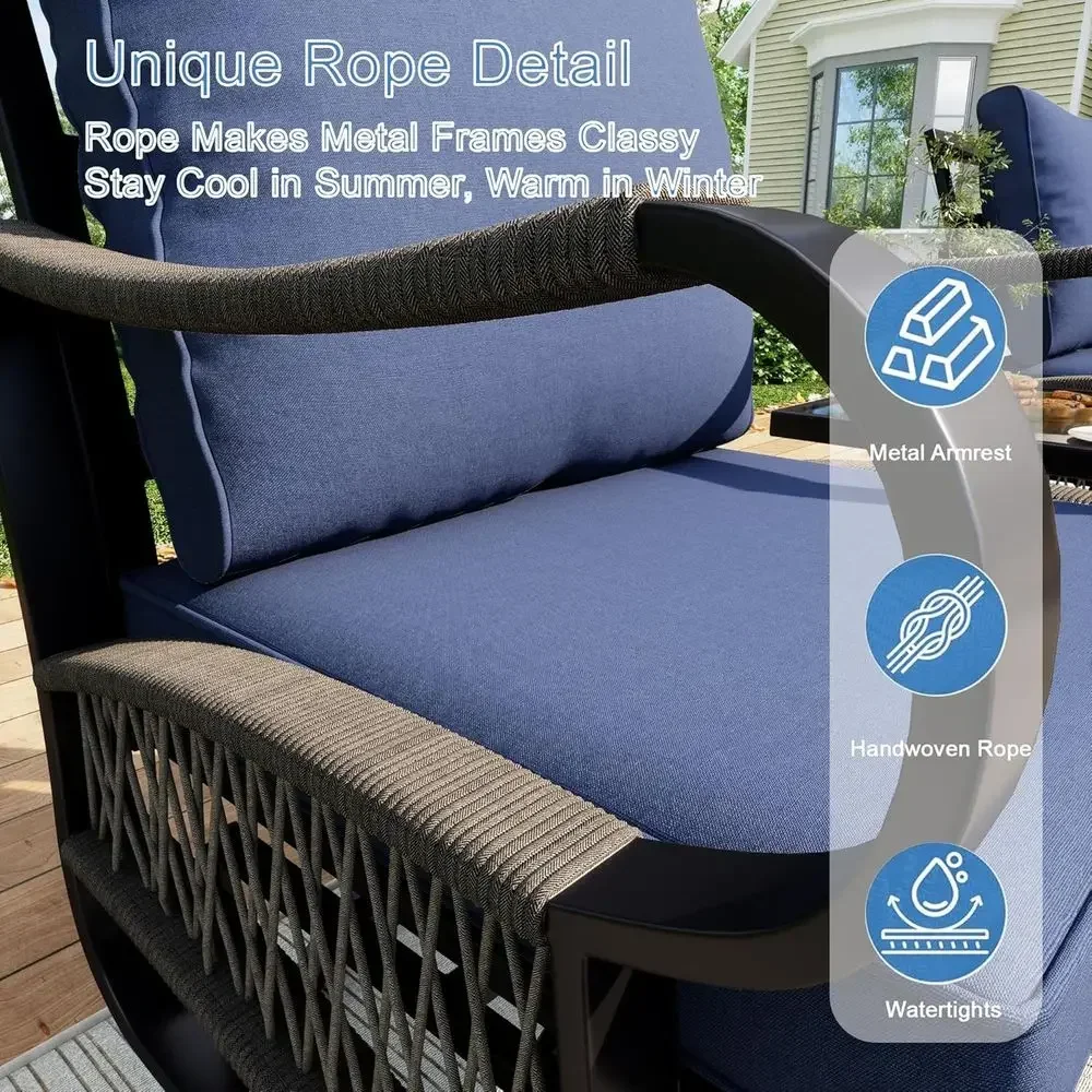 4-częściowy zestaw mebli ogrod – Outdoor Furniture Metal Chairs recenzja i cena
