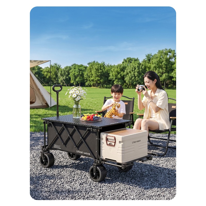 Składany wózek kempingowy, prz – Outdoor Furniture Metal recenzja i cena