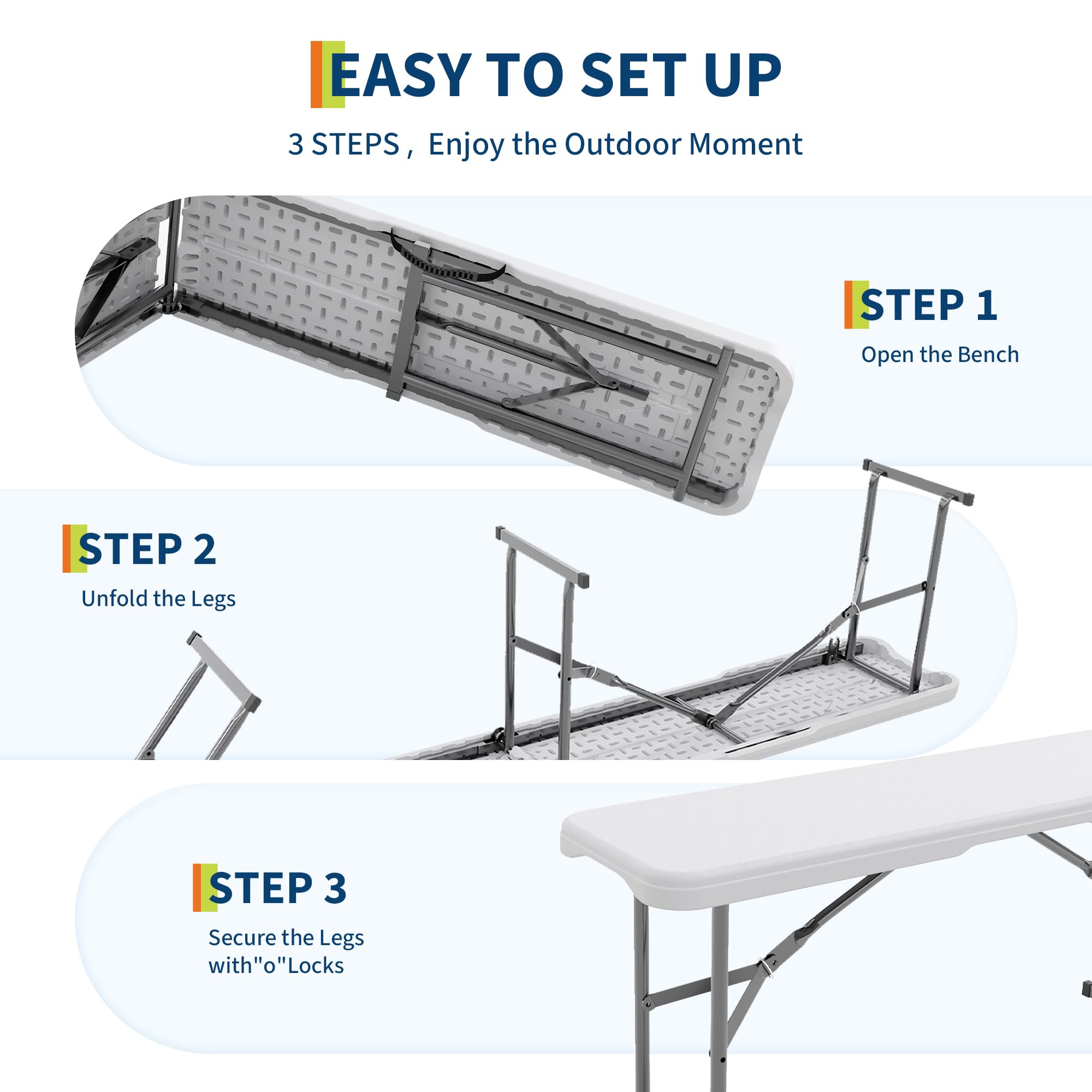Zestaw 2 składanych ławek ogro – Outdoor Furniture Diy recenzja i cena