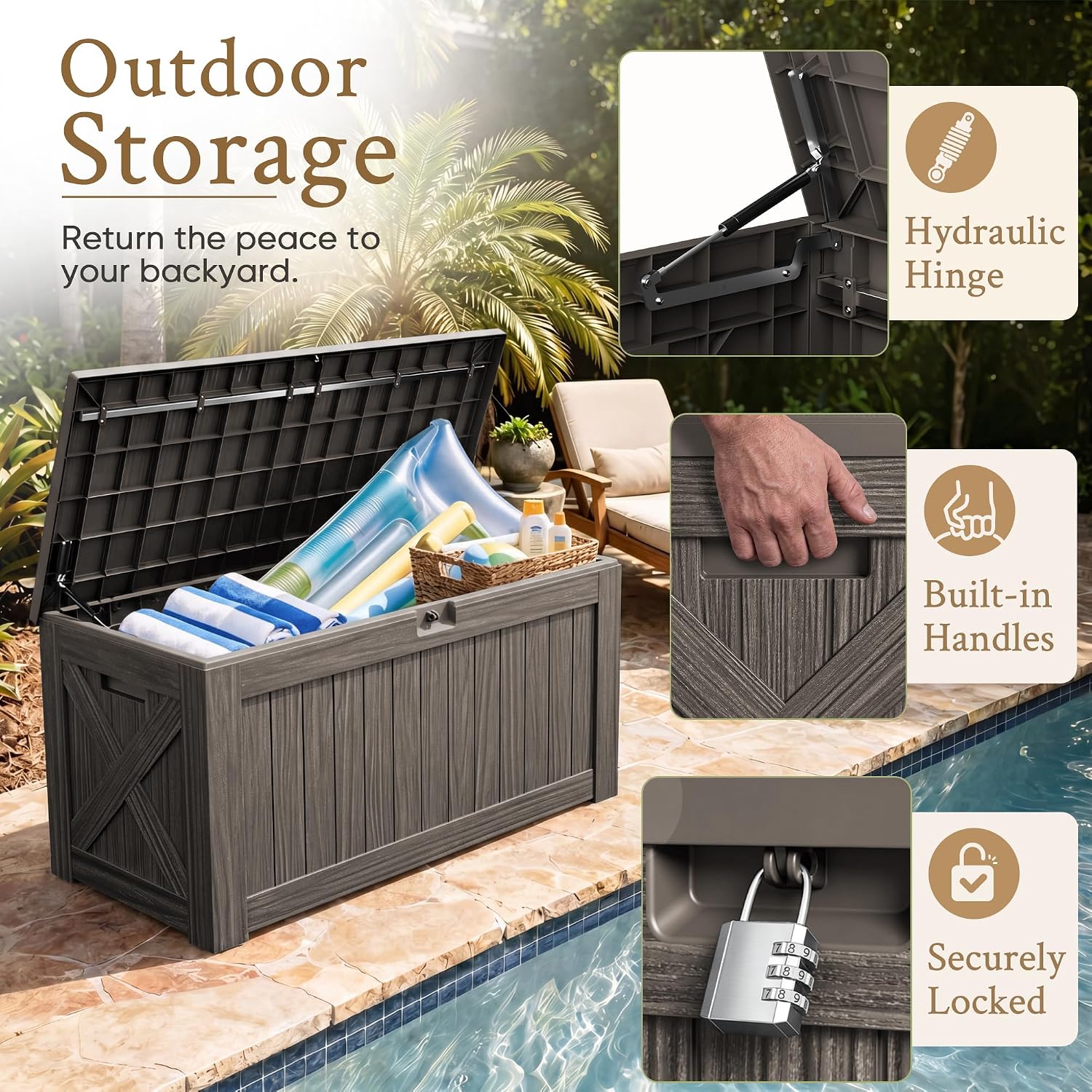 Duży schowek ogrodowy o pojemn – Outdoor Furniture Wood recenzja i cena