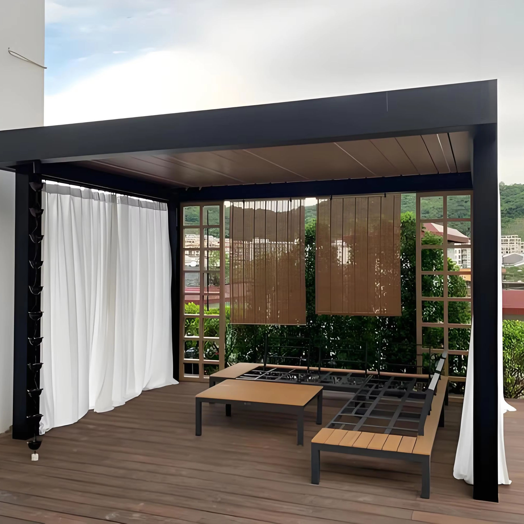 Pergola prostokątna ze stopu a – Outdoor Furniture Metal recenzja i cena